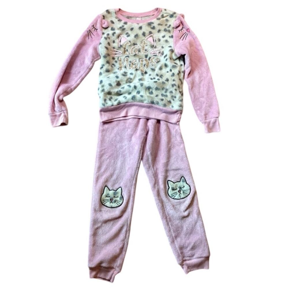 Cat Naps Warm Plush Pajama Set